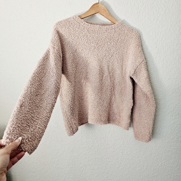 Sincerly Jules Sweaters - Sincerely Jules Cozy Fuzzy Fleece Sweater Neutral Warm Soft Teddy Bear Small